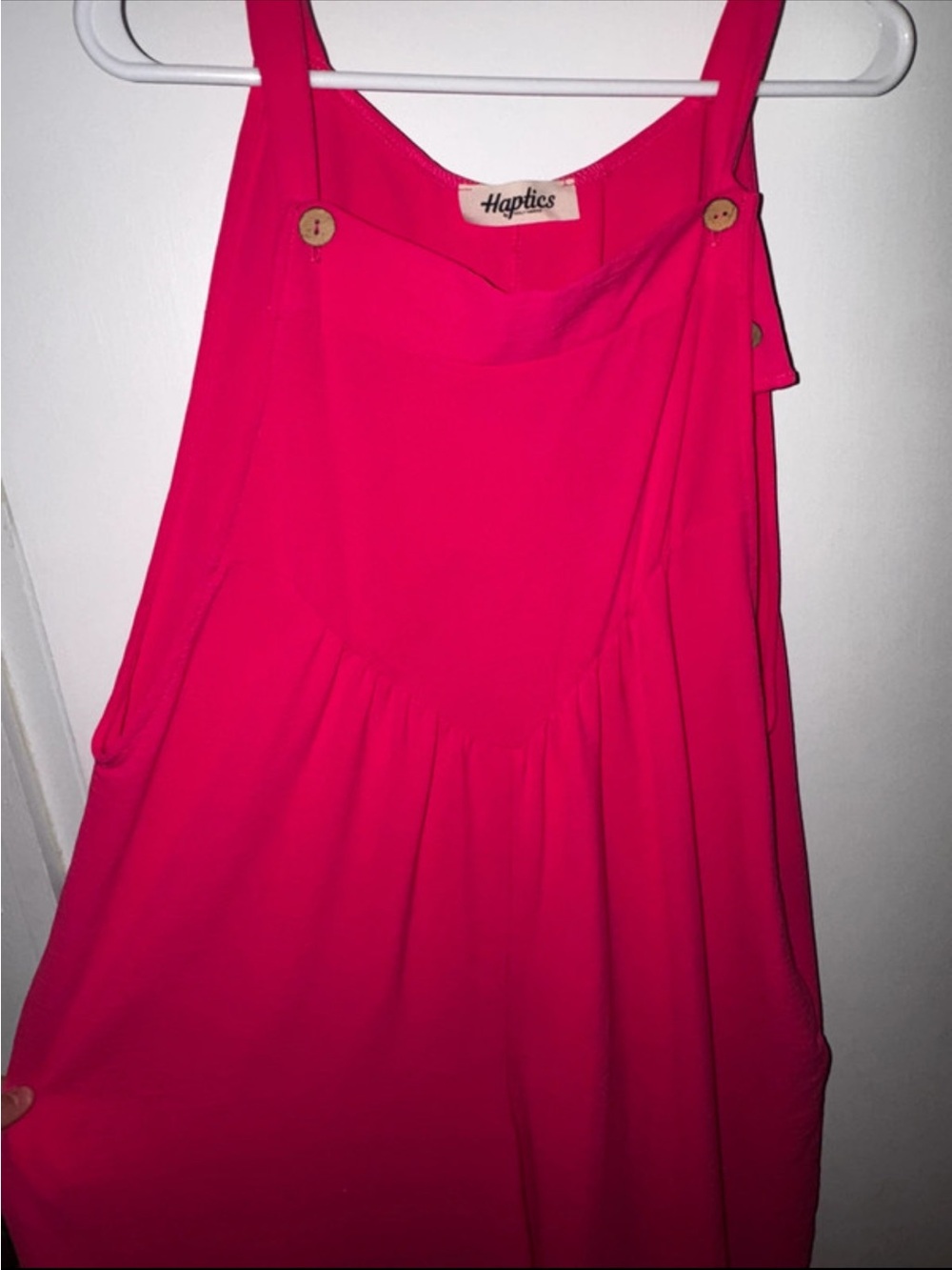 Haptics Hot Pink Sleeveless Romper Jumpsuit